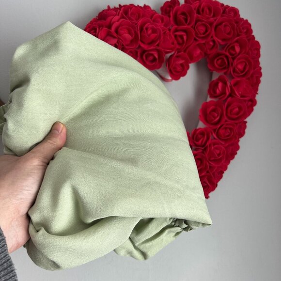 Blu Pepper Baby Doll Mini Sundress Medium Light Sage Scoop Neck - Picture 9 of 9